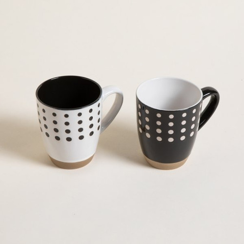 Jarrito Mug Psico White Black 236ml Cerámica 