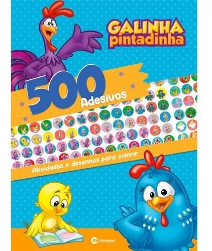 Livro De Atividades Pra Colorir Com 500 Adesivos Educativo Galinha  Pintadinha - Ri Happy