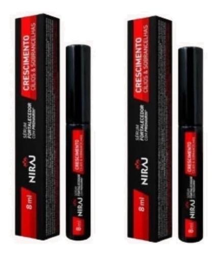 2 Séruns Crescim. Cílios E Sobrancelha Niraj Prohairin 8ml