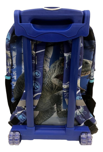 Mochila Jurassic Park Llantitas Con Portalaptop Primaria
