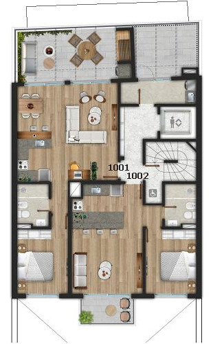 Venta Apartamento Penthouse En Piso 10, Un Dormitorio En Cordon