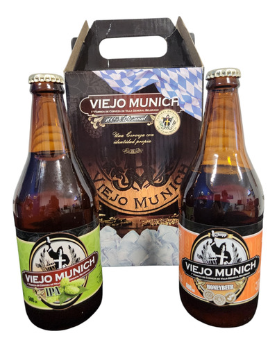 Cerveza Viejo Múnich 2x500cm3 Artesanal + Estuche Regalo