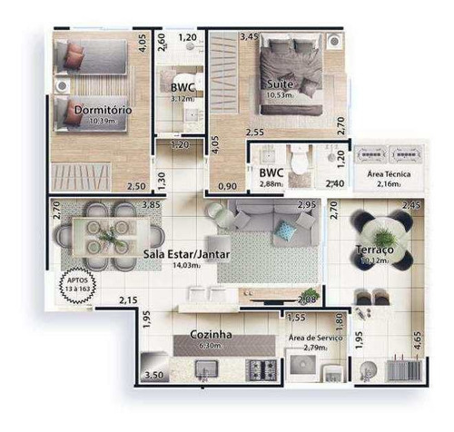 Apartamento Com 2 Dorms, Jardim Marina, Mongaguá - R$ 614 Mil, Cod: 735 - V735