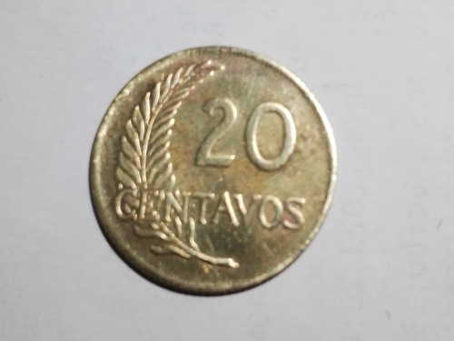 20 Centavos De 1965 República Peruana 