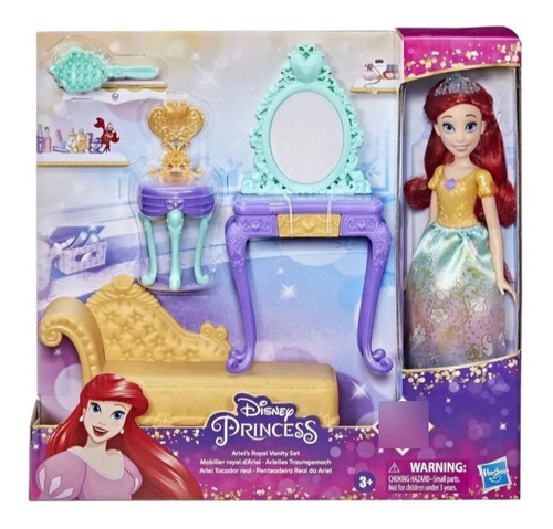 Set Muñeca Princesa Ariel Tocador Real Disney Princesas