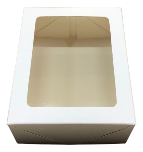 Caixa Para Presente Branca Com Visor - 14x11x5 - 50 Uni