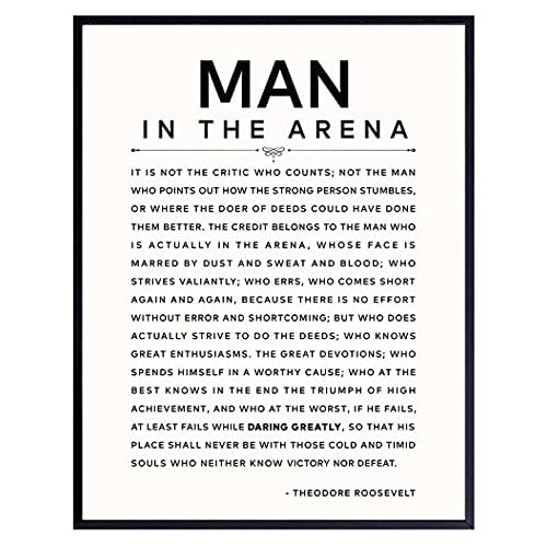 Grande 11x14 - Hombre Arena - Citas Inspiradoras - Pós...