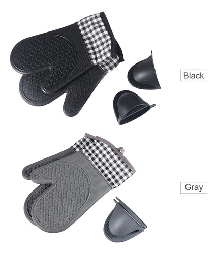 A Guantes Térmicos Y Pinzas De Mano Para Horno, Silicona Gs