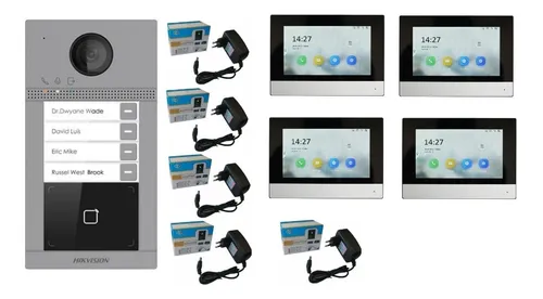 comprar Video Portero Ip Wifi 4 Apartamentos Hikvision -electrocom-