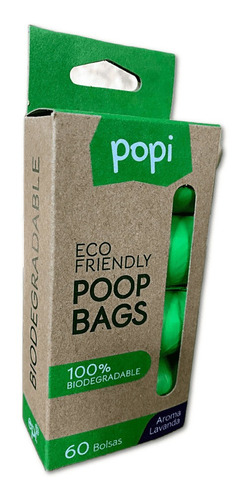 Bolsita Para Perro Residuos Popi Biodegradable (60 Unidades)