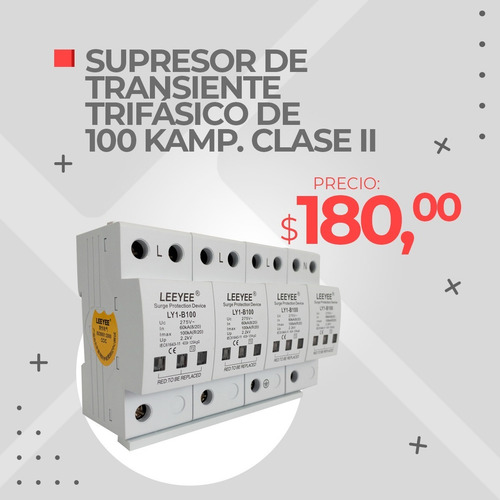 Imagen 5 de 9 de Supresores De Transientes 80ka Trifásico 275v. Pararrayos