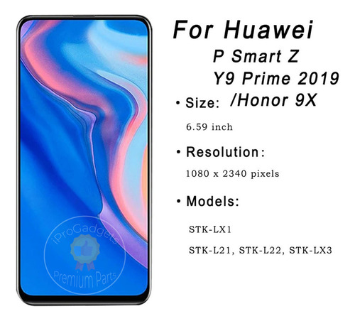 Nueva Pantalla Táctil Lcd For Honor 9x Stk-lx1 P Smart Z