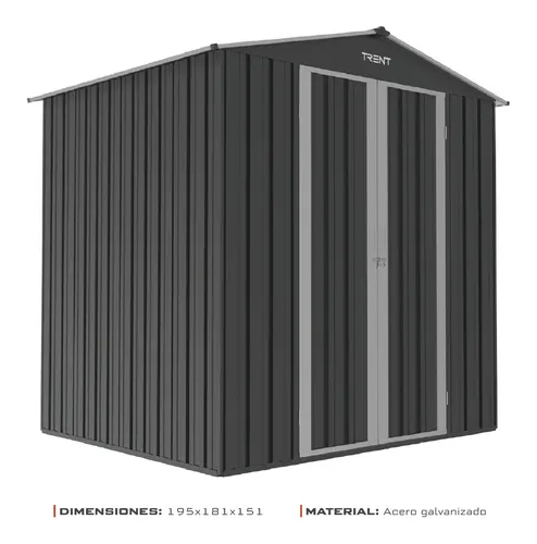 Cobertizo Trent gris antracita acero