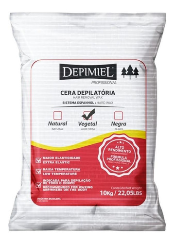 Cera Depilatória Depimiel Vegetal Aloe Vera Espanhol 10kg