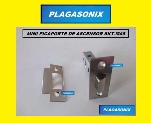 Imagen 3 de 8 de Picaporte Ascensor Embutir Mini Ultracompacto Skt-m46 Platil