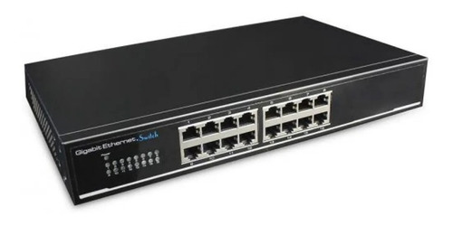 Switch Cygnus Cctv Ethernet Giga Rackeable 16 Bocas