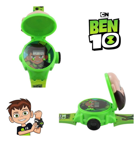 Relógio Infantil Digital Com Projetor 24 Imagens - Ben 10