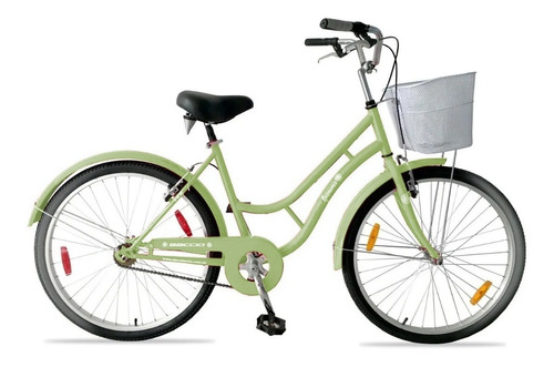 Bicicleta Dama Baccio Ipanema Lady Rodado 26 Verde Canasto