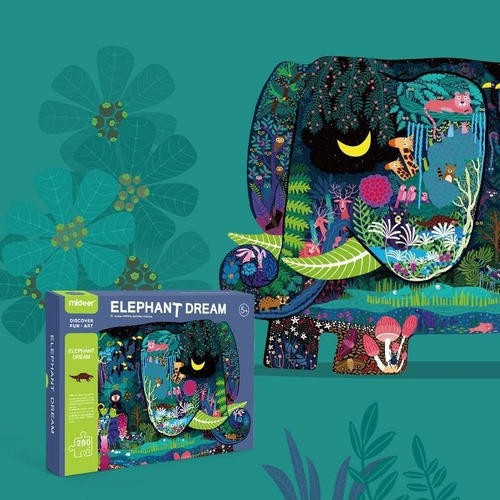 Imagem 4 de 5 de Quebra Cabeça - Formato Elefante - Tooky Toy