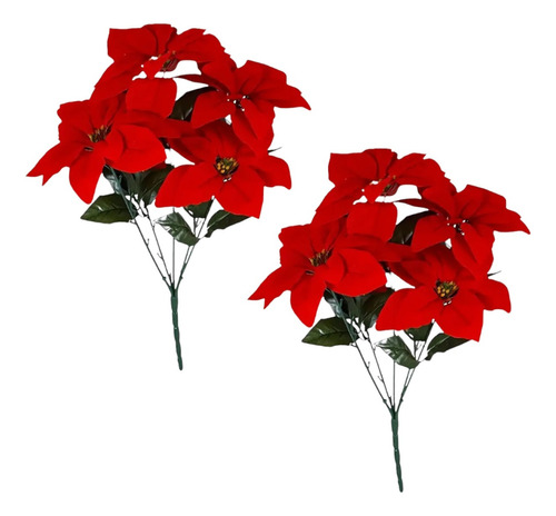 10 Flores Navideñas Adorno Navideños Decoracion Arbol Navida