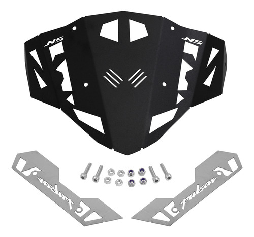 Cupula Visor De Faro Negro Plata Para Bajaj Pulsar Ns200