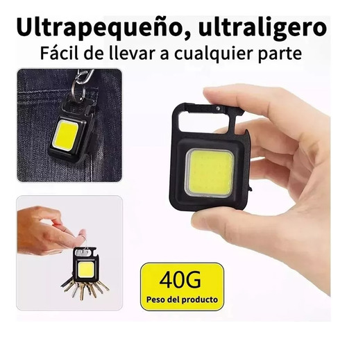 10 Piezas Linterna Lampara Recargable Led De Lampara Llavero