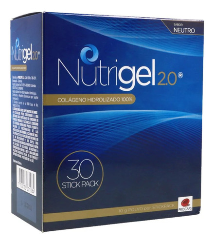 Nutrigel 2.0 Polvo Caja 30 Stickpa - Unidad a $3100