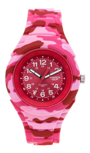Reloj Knock Out Mujer 8936 Caucho Camuflado Sumergible