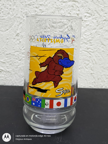 Vaso Coca Cola Olimpiadas Sydney 2000 Atletismo De Colección Transparente (Usado)