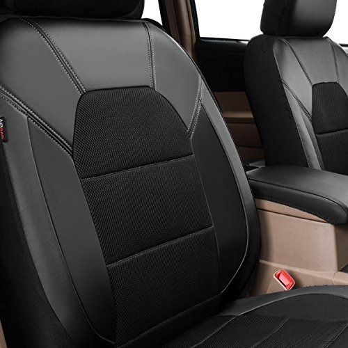Forro De Cuero Y Malla Para Automovil, Dos Fundas De Asiento