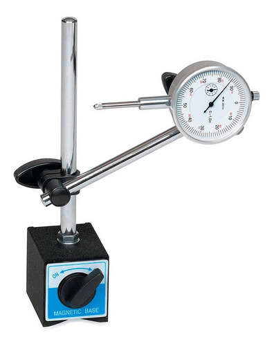 Imagen 2 de 7 de Reloj Comparador Calibrador De Torno Con Base Magnética