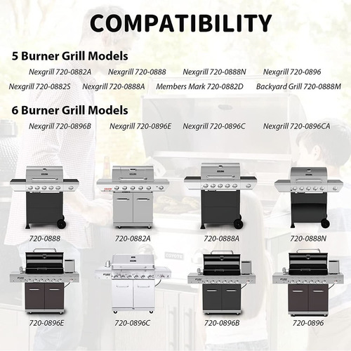 Imagen 4 de 6 de Kit Para Home Depot Nexgrill 4 Quemadores 720-0830h 720-0830