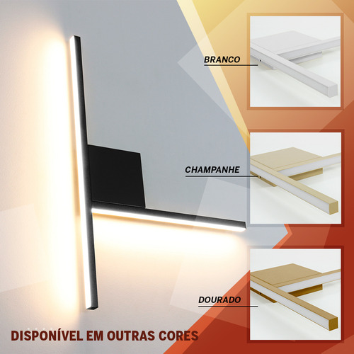 Lámpara decorativa negra Luminalux Alx0048, minimalista, para sala de estar, color negro, LED 4000 K