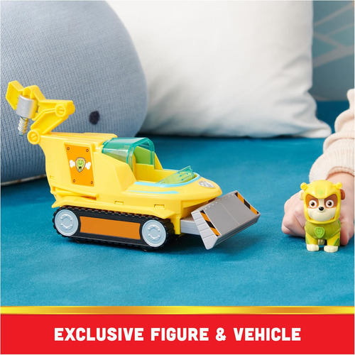 Paw Patrol Rubble Aqua Pup Set Con Vehículo Transformable