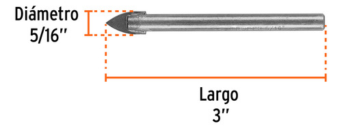 Broca Para Vidrio Y Azulejo De 5/16 Truper 11703