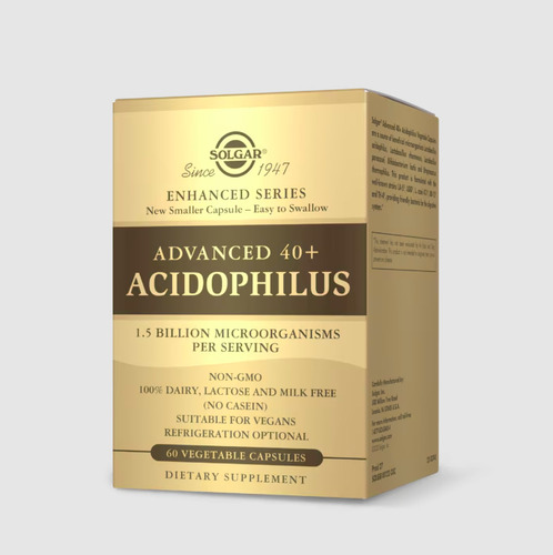 Solgar Advanced 40+ Acidophilus 60caps Sabor Sin sabor