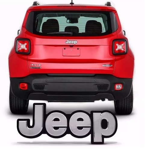 Emblema Letreiro Capô Jeep Renegade 2016 Até 2020 Cromado