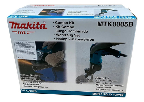 Kit Rotomartillo Sds Plus + Esmeriladora + Accesorios