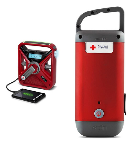 Eton Cruz Roja Americana Frx3+ Radio Emergencia Noaa Clipray