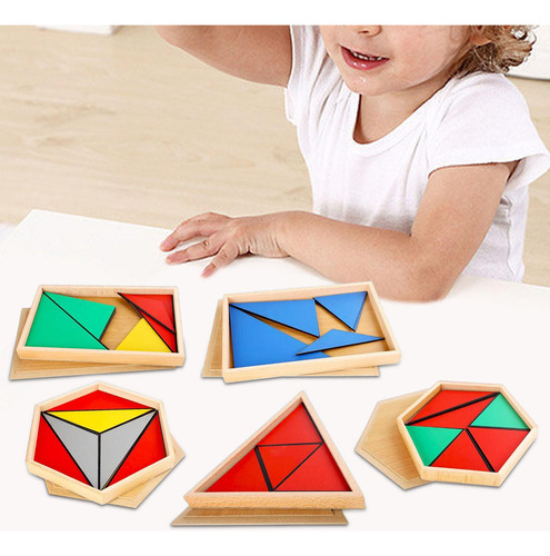 Rompecabezas De Geometría De Madera, Coordinación