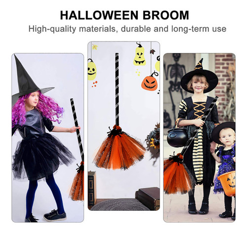 Escoba De Bruja De Halloween, Accesorio De Escoba Para Cospl