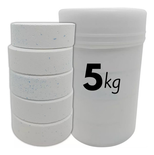 Imagen 1 de 9 de Pastillas Cloro Triple Accion Multiaccion 200gr 5kg Nataclor