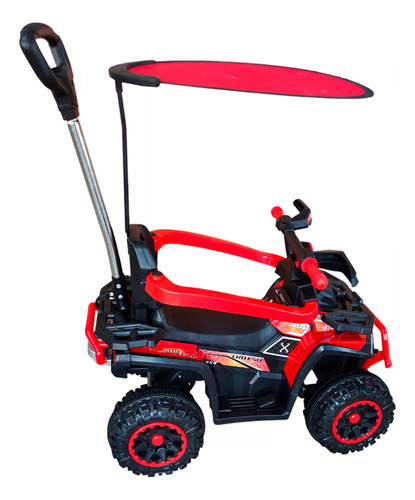 Mini Moto Quadriciclo Bateria 6v Com Cobertura E Empurrador