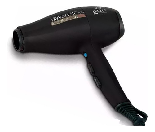 Secador De Pelo Gama Peluqueria Via Veneto Ion Negro Cs