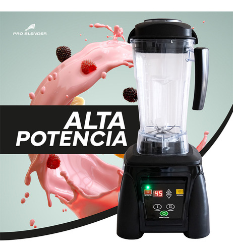 PRO BLENDER TOUCH PRO Licuadora Profesional 3.5 HP Vaso Copoliester 2 Litros Color Negro BE2000