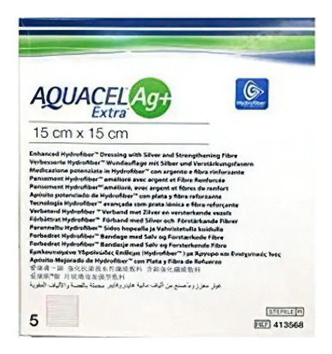 Curativo Aquacel Ag+ Extra 15x15cm Un Convatec
