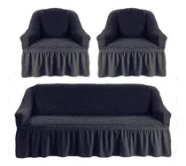 Comprar Funda Polatti Turco 3 + 1 + 1 Gris Oscuro Turco 3-1-1 De 100cm X 180cm Para Juego De 3+1+1 Cuerpos De 3 Cuerpos