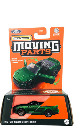 Ford Mustang Convertible 2019 - Matchbox Moving Parts  1/64