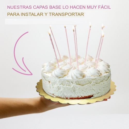 Pack 3 Discos Base Bandeja Para Torta Dulce Decoración 25cm