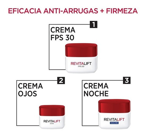 Imagen 2 de 2 de Crema Hidra Antiarrugas L'oreal Revitalift Noche +40 Años